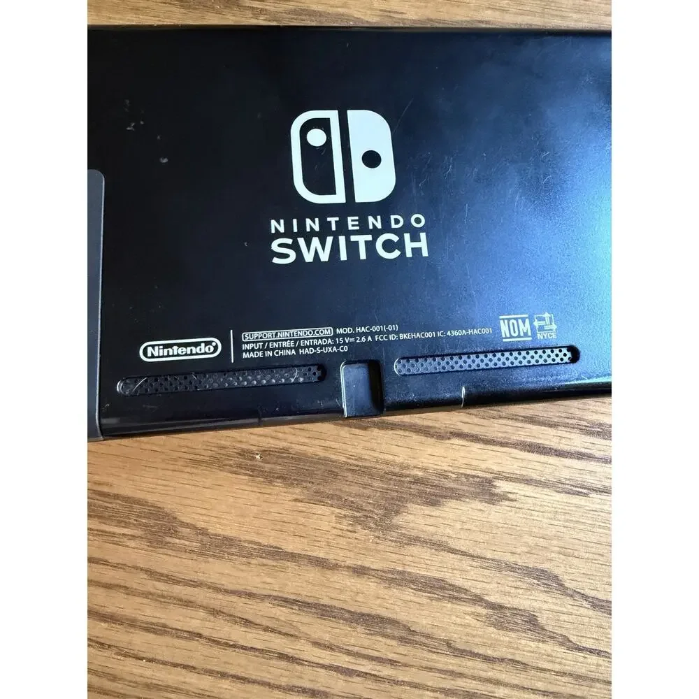 Nintendo Switch Console Gray Bundle with Games Kirby Pikachu Crash and Case
